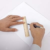 Vista 5 de KINJOEK 144 paquetes de reglas de madera de 6 pulgadas a granel de madera de pino de doble cara regla escolar pequeña que mide para el hogar