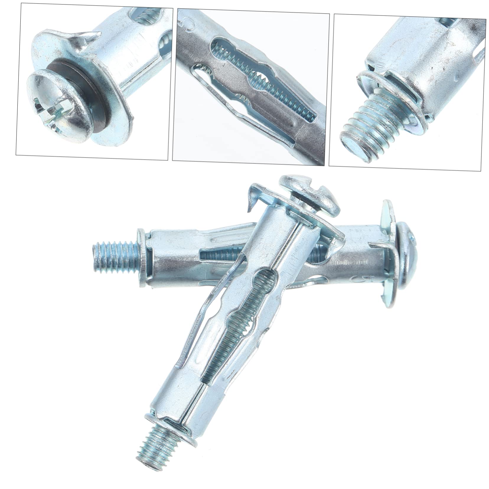 HOMOCONO 20 Pcs Drywall Anchors Expansion Bolts Cavity Anchor Bolts for Wall Fixing Screws Kit