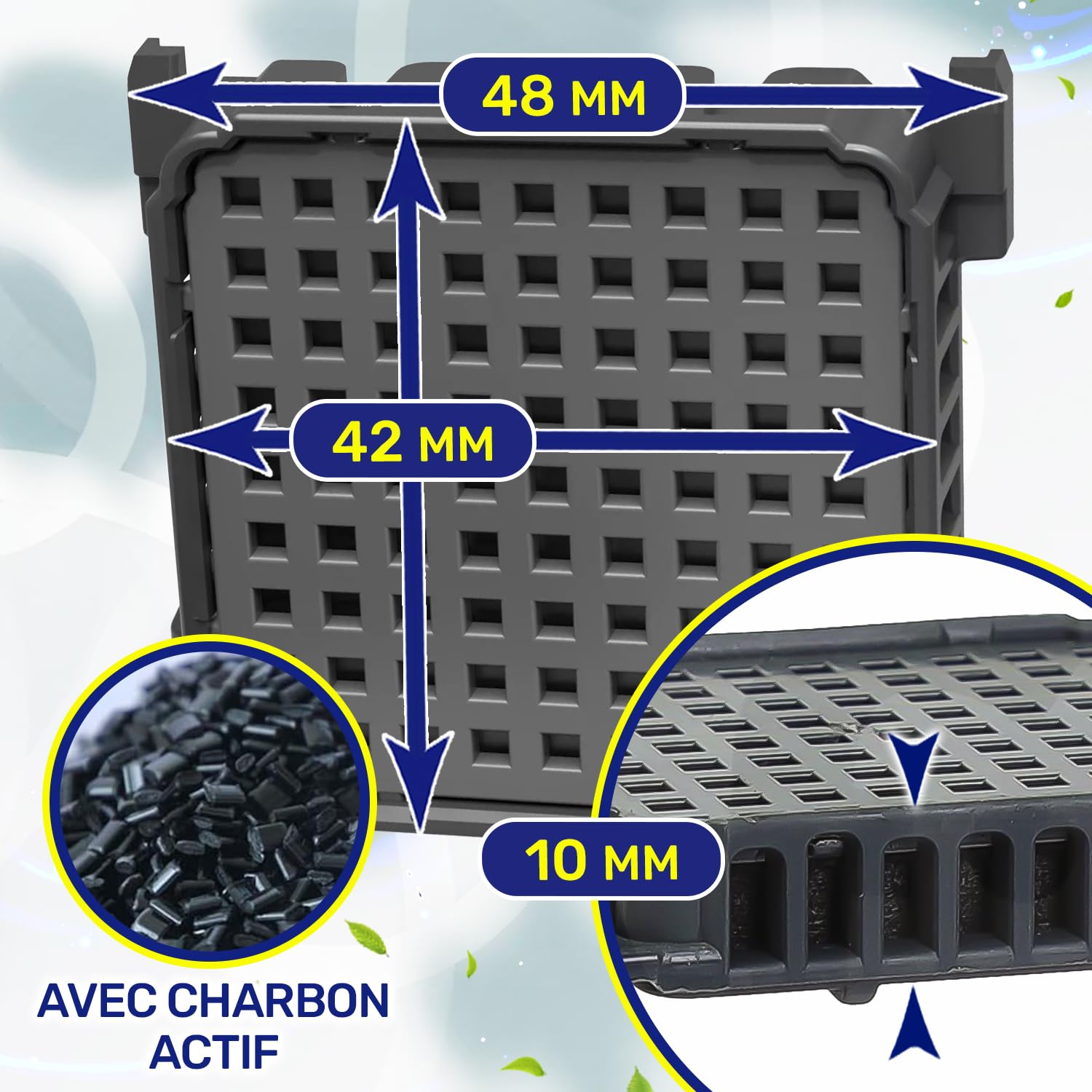 2 Pièces Filtre à Charbon Actif Frigo Congelateur Combiné avec Code Original 7440021 7440021-00 9882460 988246000 9096989 9882429 pour Liebherr FreshAir - MONTERAL
