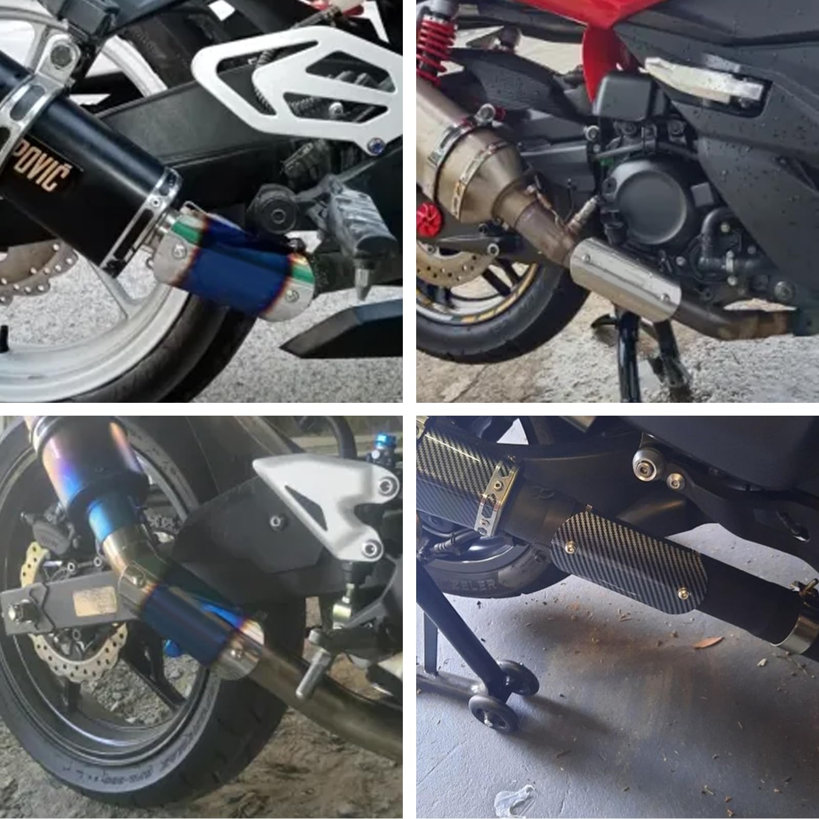Auspuff Schalldämpfer Mit Hitzeschild Für Case INOX Edelstahl – Inkl. Luftabsaugung