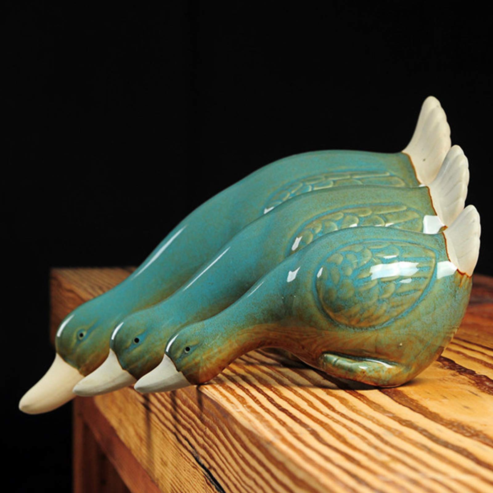 Statuetki i figurki ceramiczne dekoracje, rzeźby zwierząt do salonu, na zewnątrz lub wewnątrz, do ogrodu, stawu, rękodzieła artystycznego, zestaw