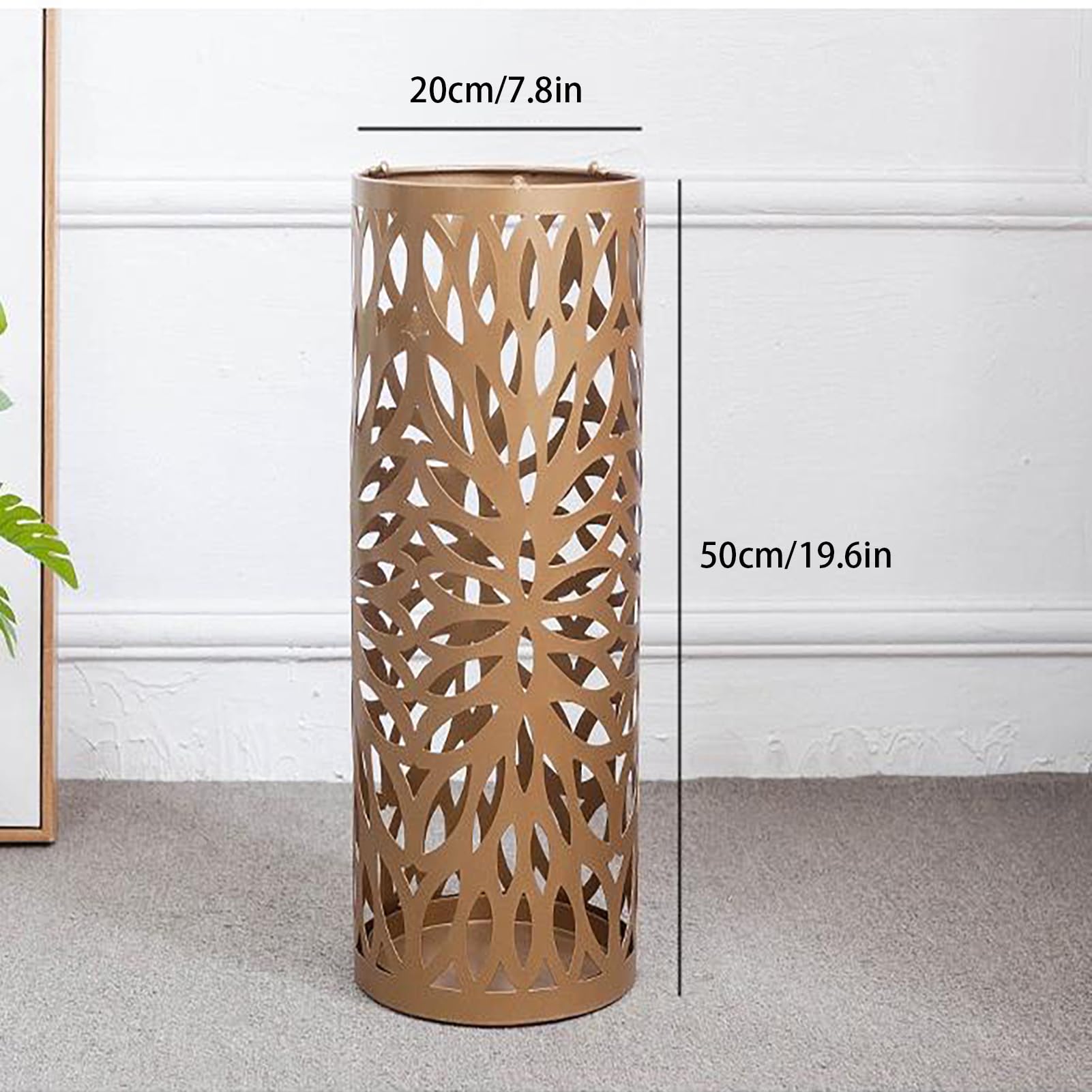 Porte Parapluie Design Doré, Porte Parapluie Vintage Industriel En Fer Forgé, Porte-Parapluie