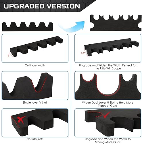 Miniatura 2 de Estante para armas para almacenamiento de armas, accesorio seguro para armas para rifles y escopetas, soporte para pistola en gabinete de armas,