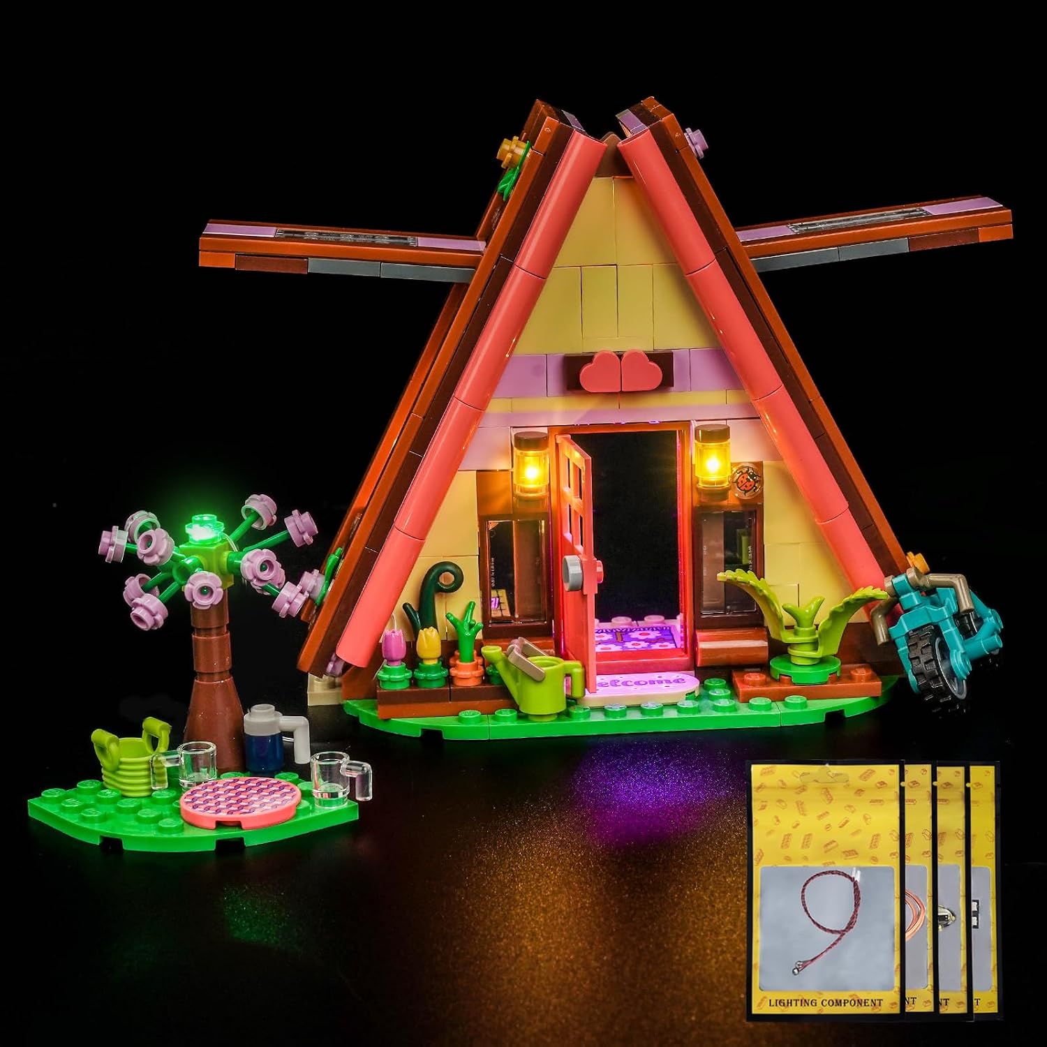 LED Lighting Compatible with LEGO Friends Nature Glamping Cabin 42682 - JUST Lights,Light Kit Compatible with LEGO 42682,NOT Included The Model