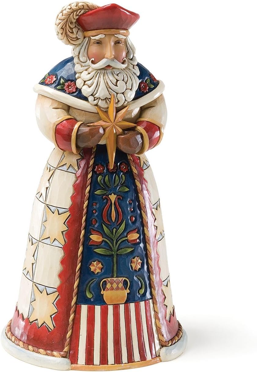 Enesco Jim Shore Heartwood Creek Christmas Around The World Polish Santa Figurine, 7 Inch, Multicolor