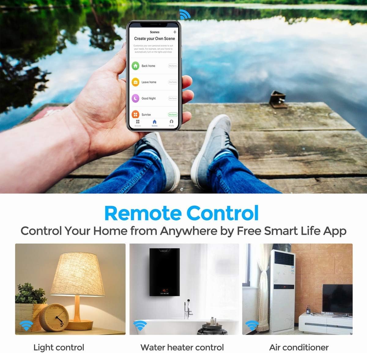 Smart Plug ESICOO - Plug A Certified Compatible with Alexa, Echo & Google Home & WiFi 2.4G - Only Cloud Intelligence App (4-PACK)