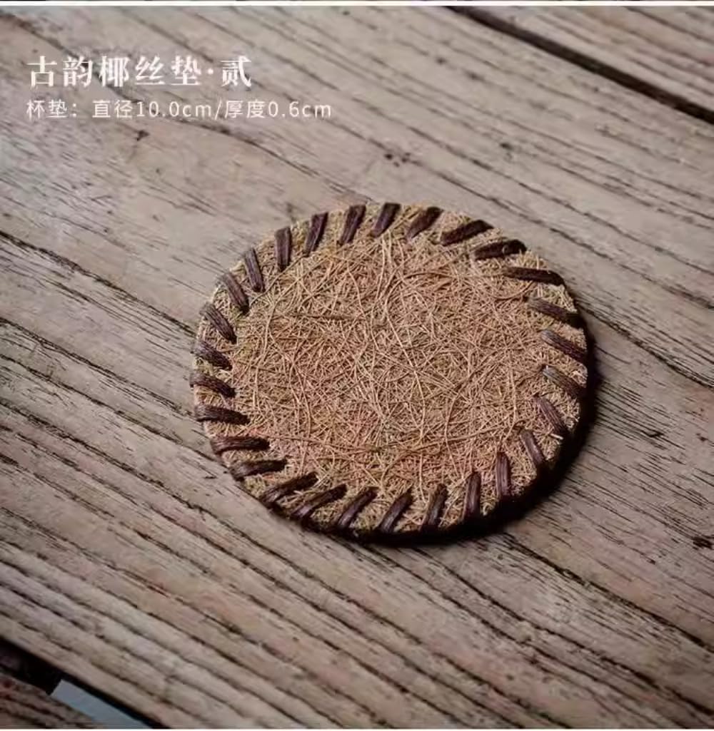 10cm Natural Tea Mat Thickened Tea Ceremony Spare Pot Insulation Mat Meal Mat Tea Cup Holder