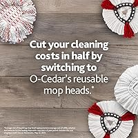 Vista 4 de O-Cedar EasyWring - Repuesto de mopa giratoria de microfibra (Paquete de 4)