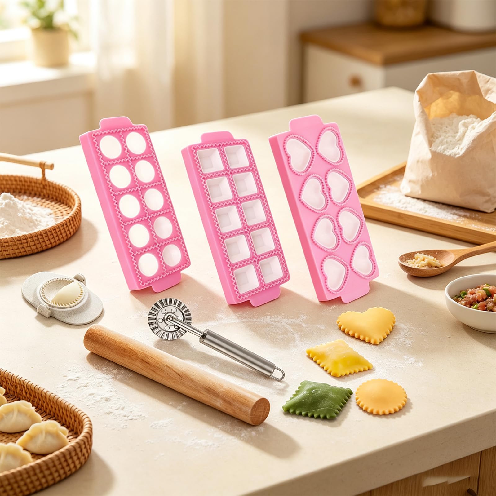 Ravioli Maker Set, 6-teilig, manuelles Wrapper Formen