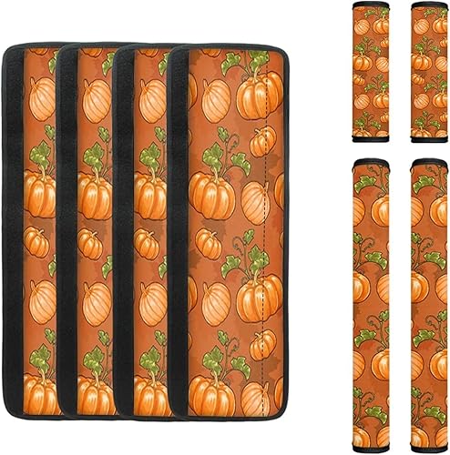 KEIAHUAN Fundas para manija de puerta de refrigerador de calabaza otoñal, protector de decoración hecho a mano para nevera, horno, microondas,