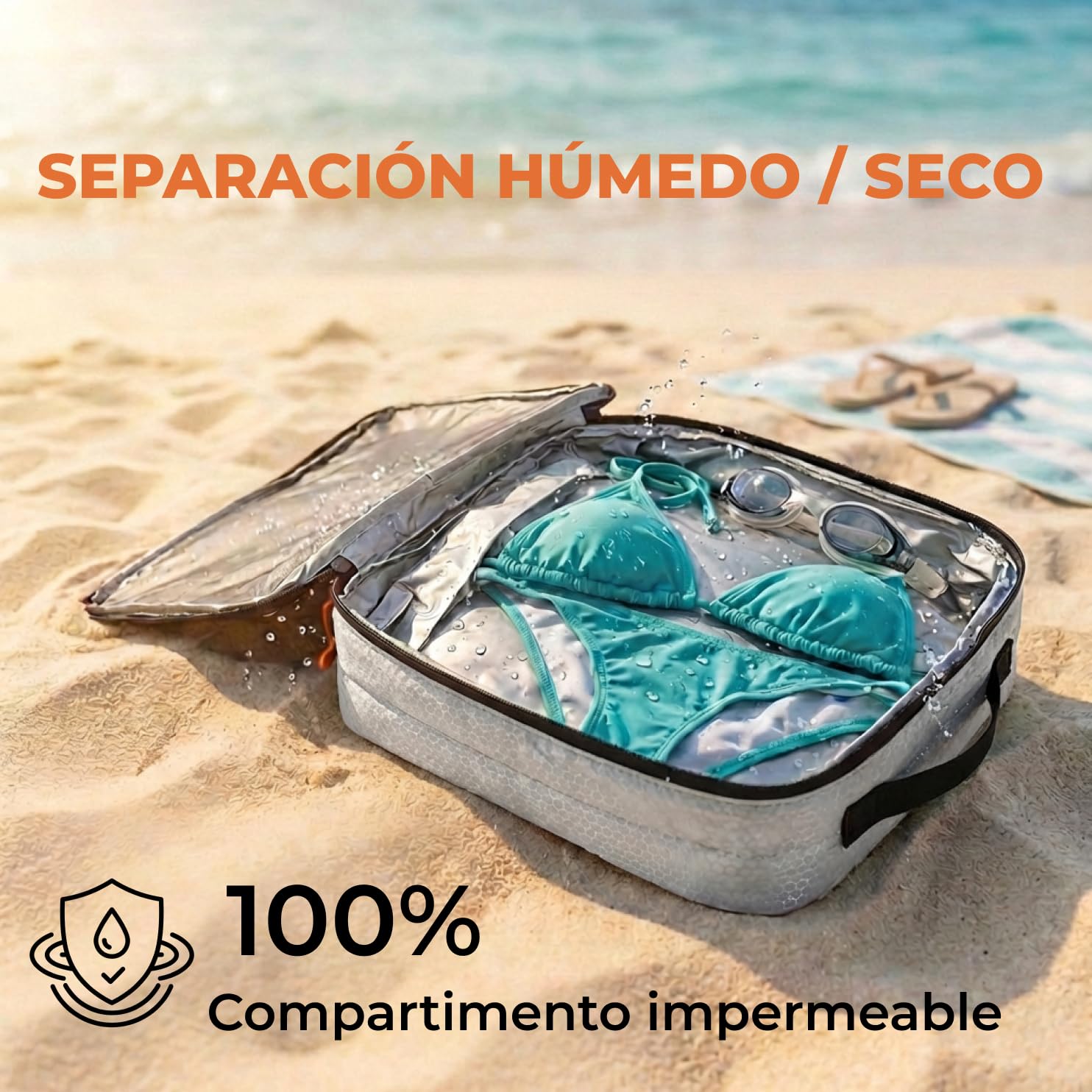 LOONARA Bolsas de compresión para maletas y mochilas [7 piezas] - Cubos compresibles, organizadores de equipaje, bolsas de viaje, accesorios para acampada y senderismo (Pizarra Alpina - Gris)