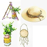 Vista 7 de Cuerda natural de yute de hojas moradas de 33 pies de cuerda de arpillera de cáñamo de 3 capas, cuerda de arpillera de cáñamo, resistente