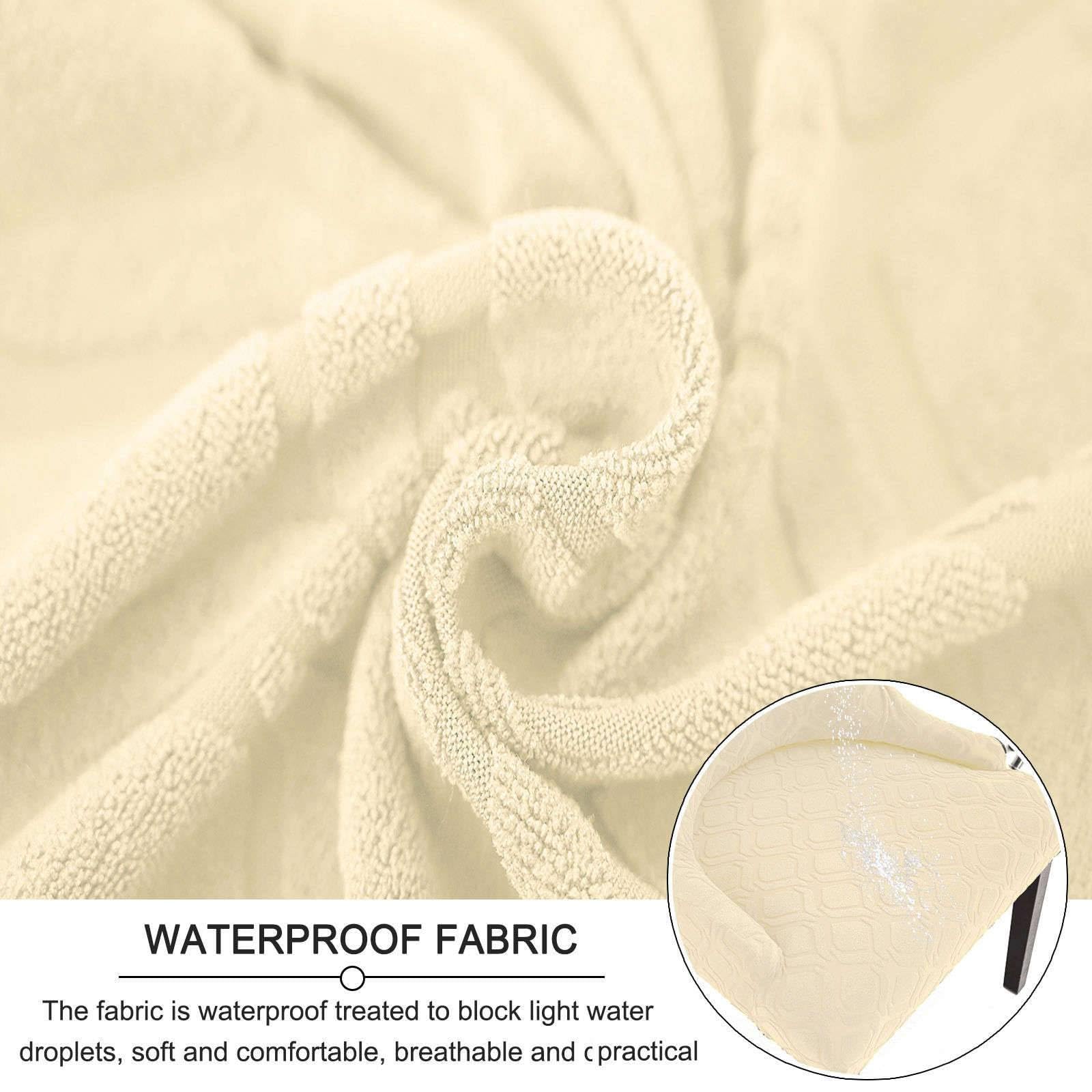 Funda Lateral para Sillas de Comedor-Beige-Pack de 2 | Funda De Sillón Orejero Lateral Impermeable y Elástica, Protector de Asiento Extraíble y Lavable para Banquetes y Decoración