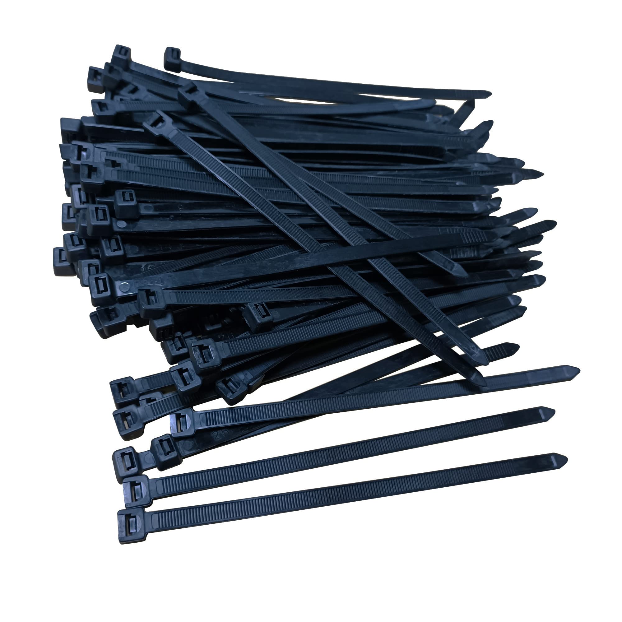 MiwutzZip Ties 100 pcs 8 inch Cable Zip Ties Heavy Duty with 120 LBS Tensile Strength, Premium Plastic Wire Ties, UV Resistant Cable Ties, Self-Locking Black Nylon Cable Tie Straps
