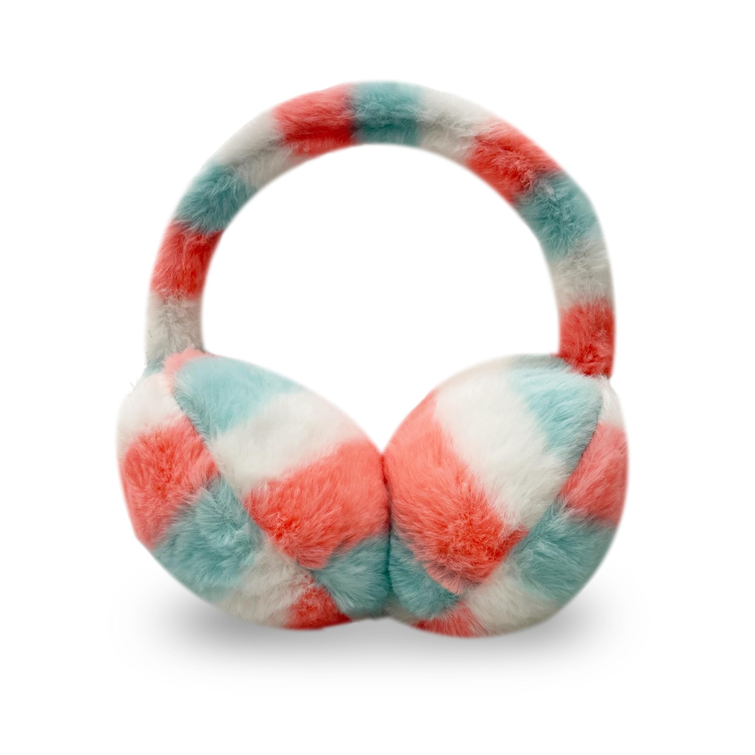 ZQBIEE Latest Style Cute Winter & Outdoor Adjustable Ear Muffs Tie Dye for Girls and Women (Peach)-picture-0