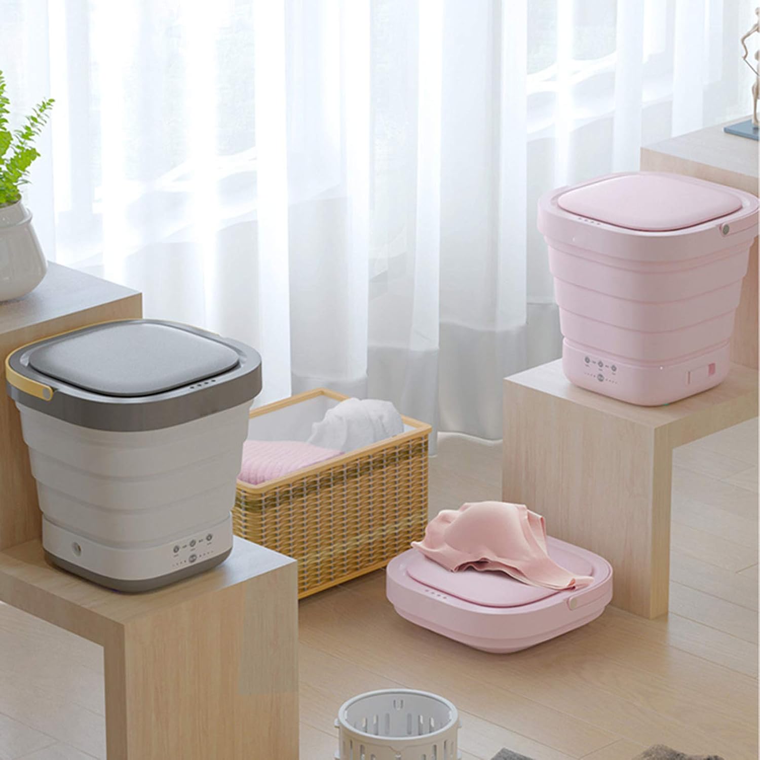 Portable Mini Washing Machine & Dryer, Compact Electric Laundry System, Foldable Energy-Saving Washer for Home & Travel, 110V-240V, Small Space Solution