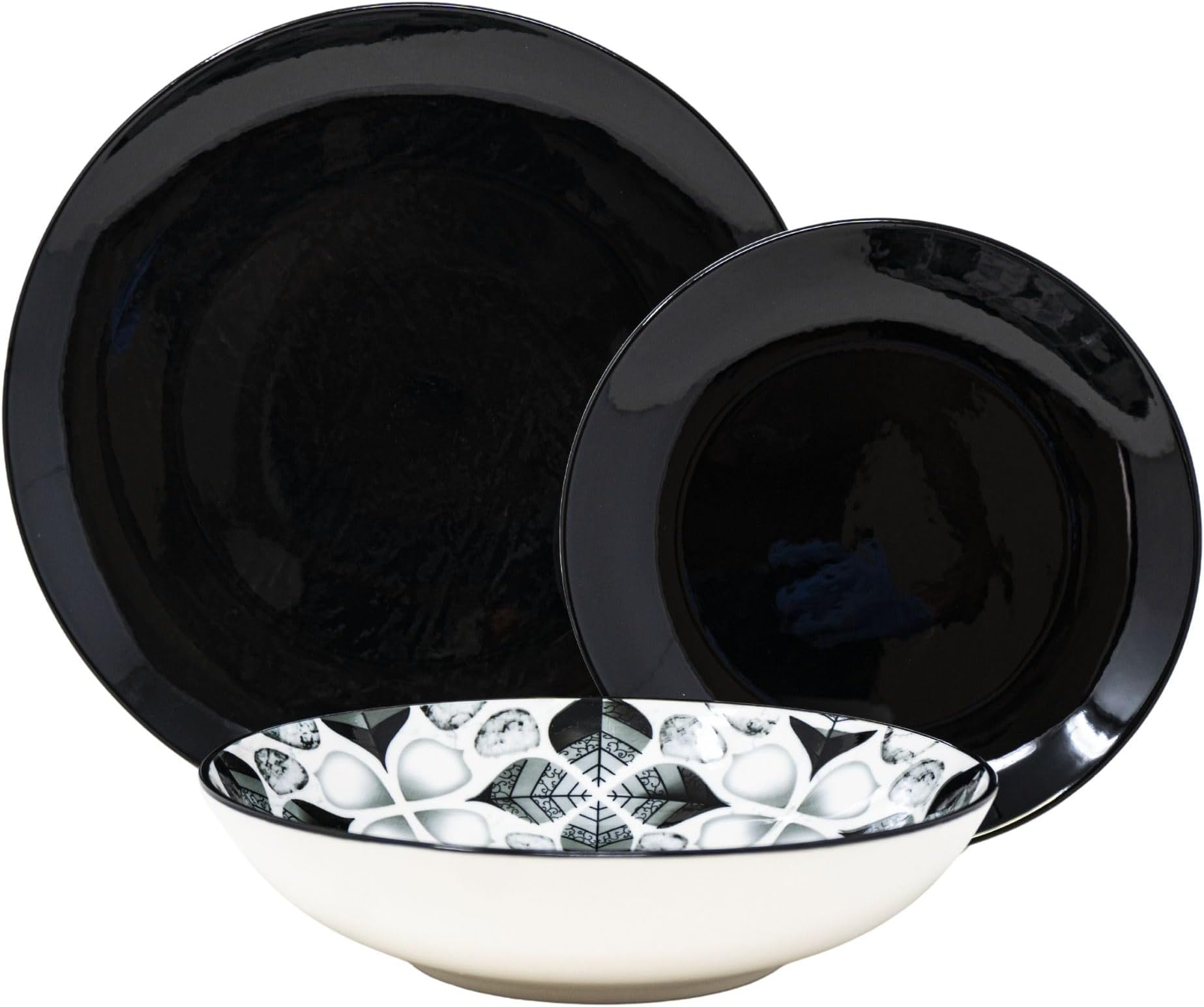 Servizio Piatti Per 6 Persone - Set 18 Pezzi In Porcellana Colorata, Lavabile In Lavastoviglie E Microonde - Foto 11