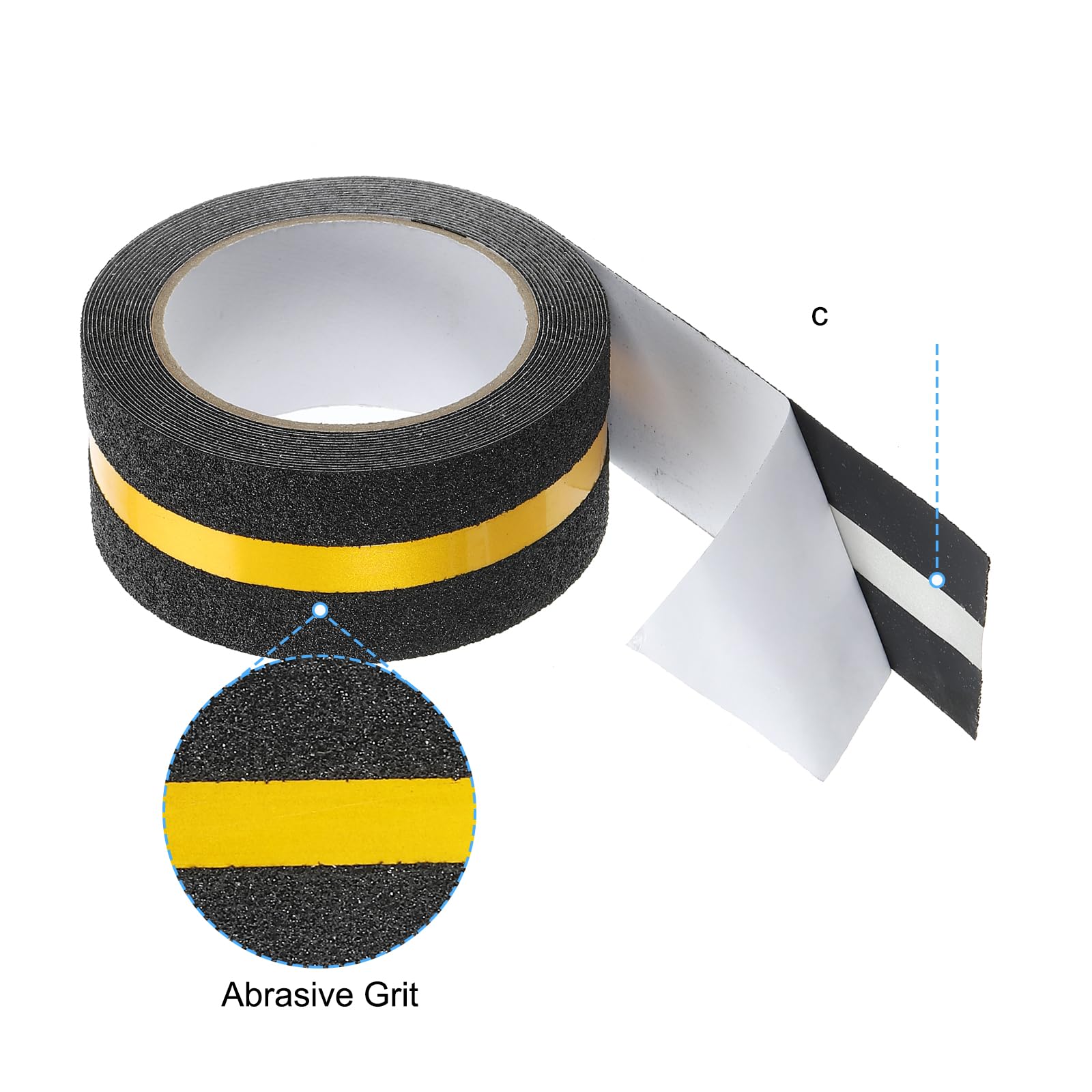 PATIKIL 2 Inch x 16.4 Ft Anti Slip Traction Tape with Reflective Strip - Image 3