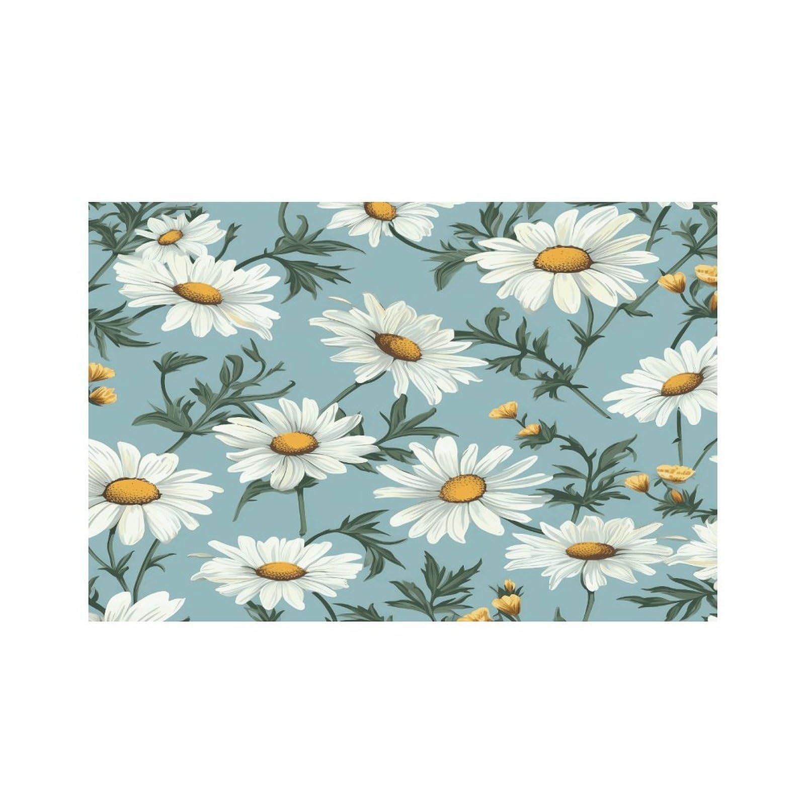 Daisy Placemats Non-Slip Heat Resistant Table Mats Flax Washable Cloth Place Mats Easy to Clean Premium Placemat for Kitchen Dining Table Decor Party Outdoor