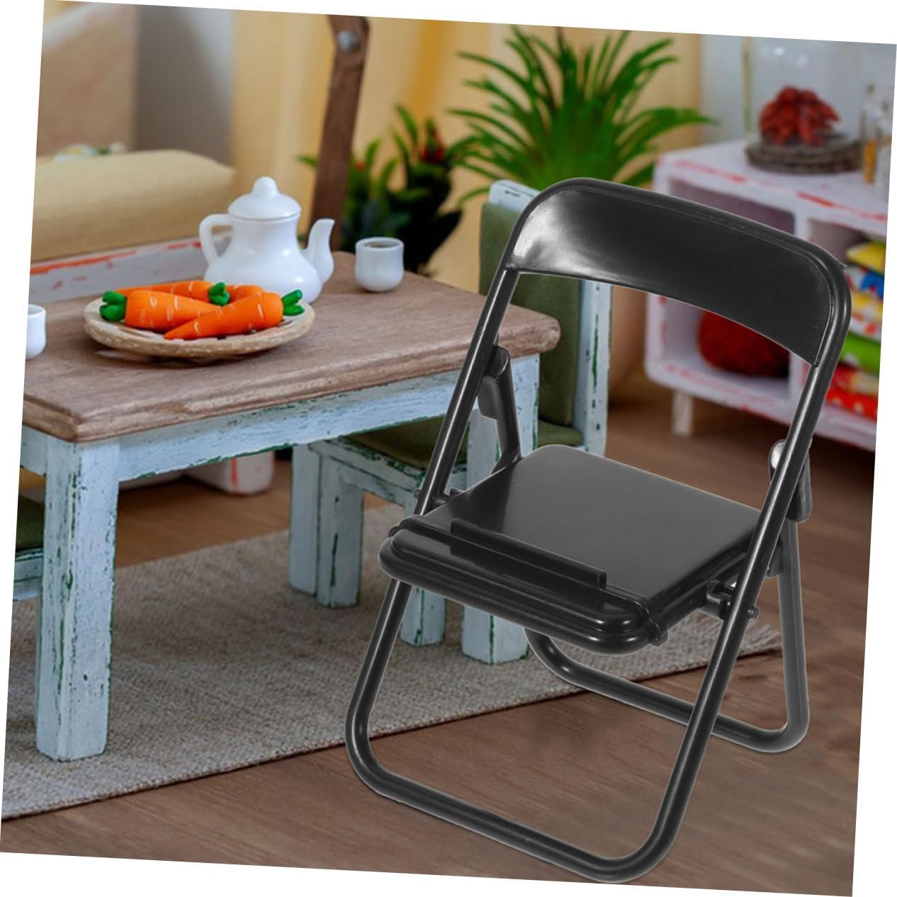 120pcs Miniature Chair Phone Bracket Smartphone Holder Desktop Phone Rack Doll House Furniture