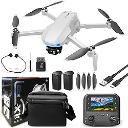 Drone S-X1 com Tela 5G, Câmera 4K HD e Gimbal de 3 Eixos, GPS, Bateria de 30 Min, Voo 5KM, Controle Remoto com Tela 4.5 Polegadas, Motor sem Escova, Ideal para Adultos Iniciantes e Fotografia Aérea