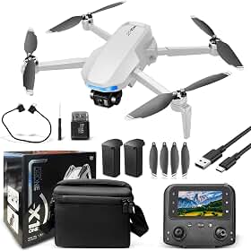 S-X1 GPS Drone Com Camera, Drone Profissional, 4K HD C창meras, Fluxo 처ptico FPV Motores Brushless, Controle Remoto com Tela, Quadric처ptero Bolsa De Transporte(com GPS/ 8G Cart찾o de Mem처ria)