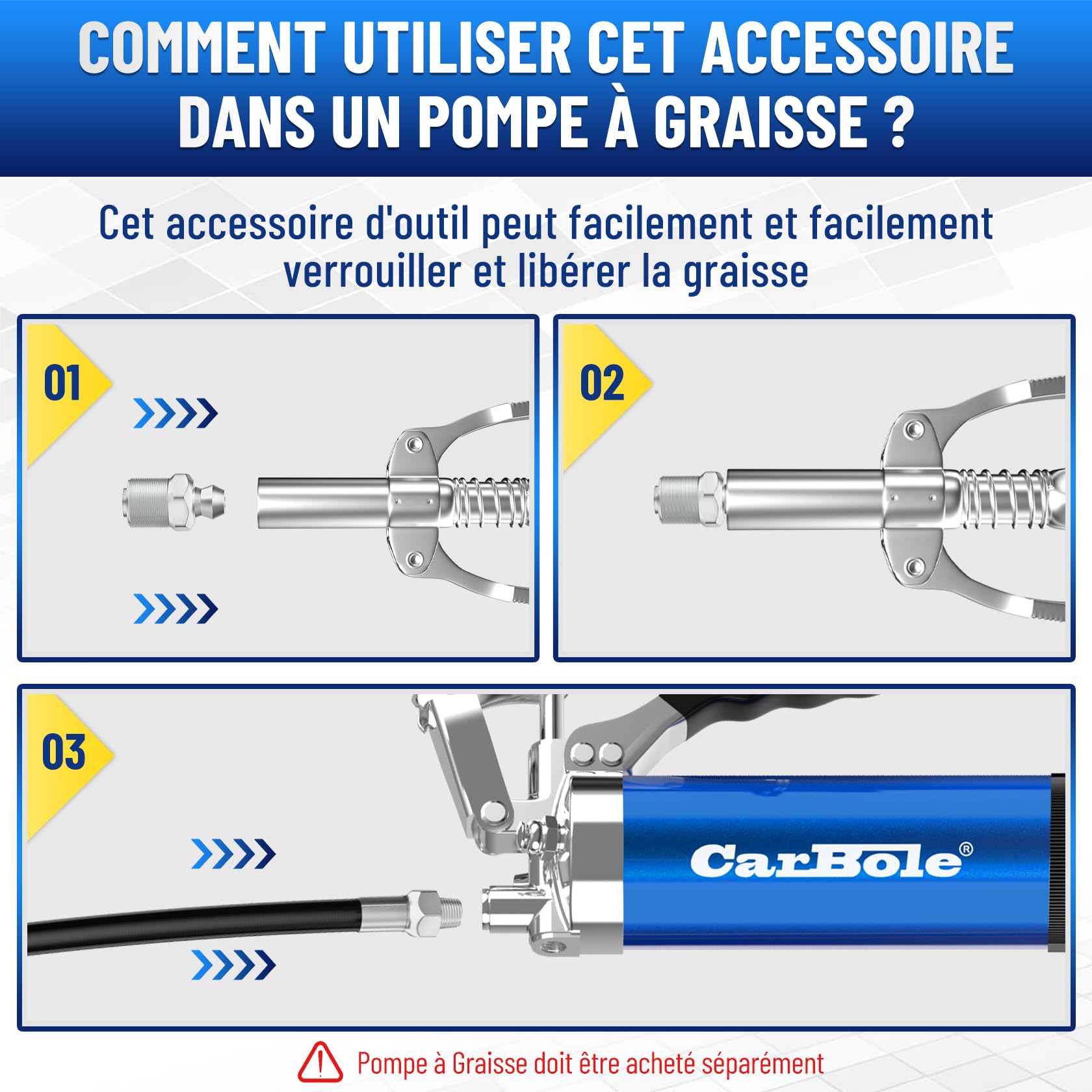 RACCORD DE PISTOLET à Graisse Coupler G pour Pompe à Graisse Embout