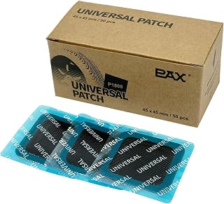 PAX 50 Pcs 45x45mm Square Universal Tube and Tire Repair Patches, for Radial and Bias Tires on Motorcycle, Automobile, Truck, Agricultural Vehicles, BMX, ATVs, River Floating, Inflatable Rubber