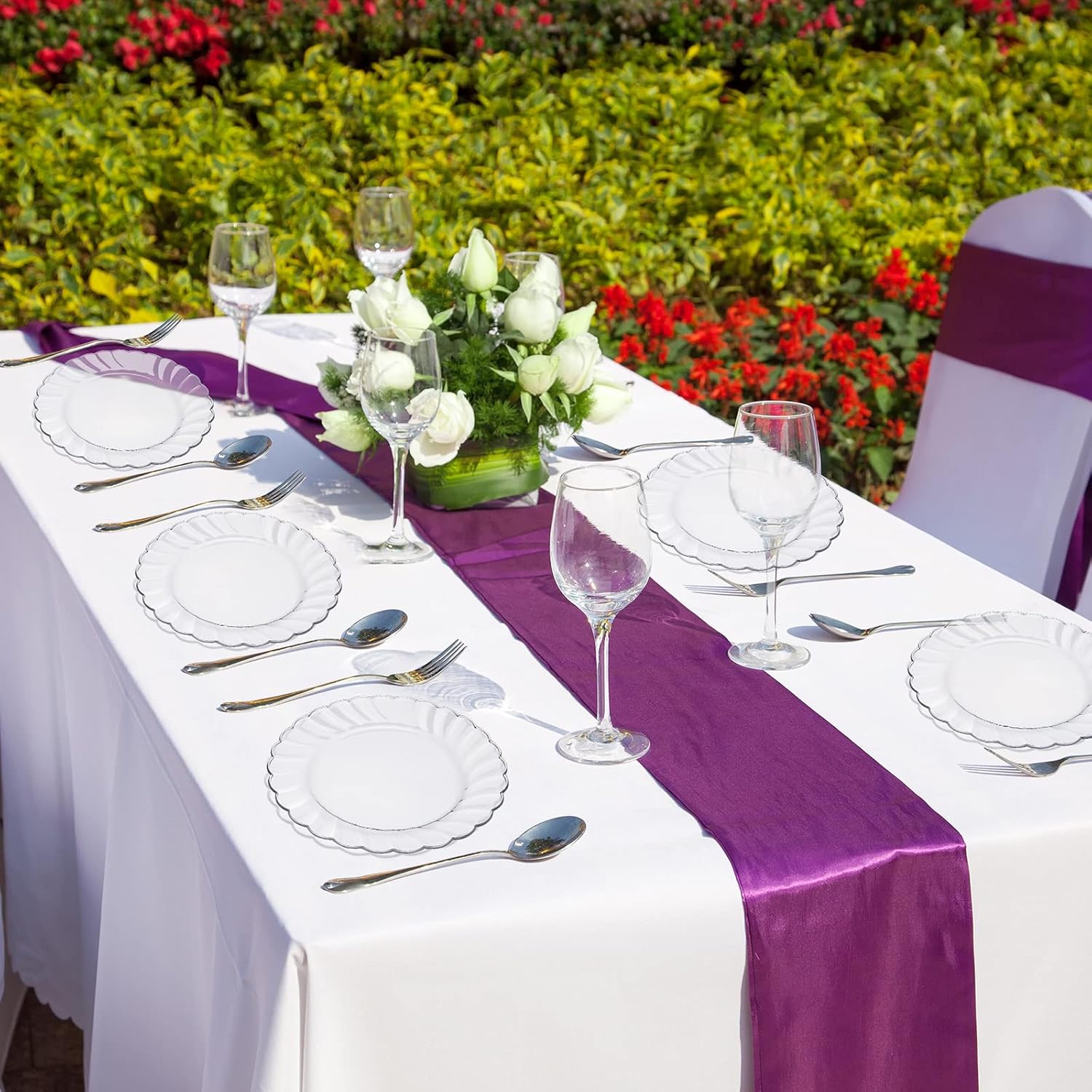 200 Pcs Clear Plastic Plates 6 Inch Disposable Fancy Salad Dessert Plates Round Clear Party Plates for Weddings Reception Catering Birthday Celebration Buffets Fiestas Dinner Appetizer Cake Supplies