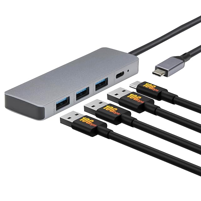 Amazon Basics USB 3 2 3 1 Gen 2 Multiport USB C Hub Dock 10Gbps USB-C to 1xUSB-C
