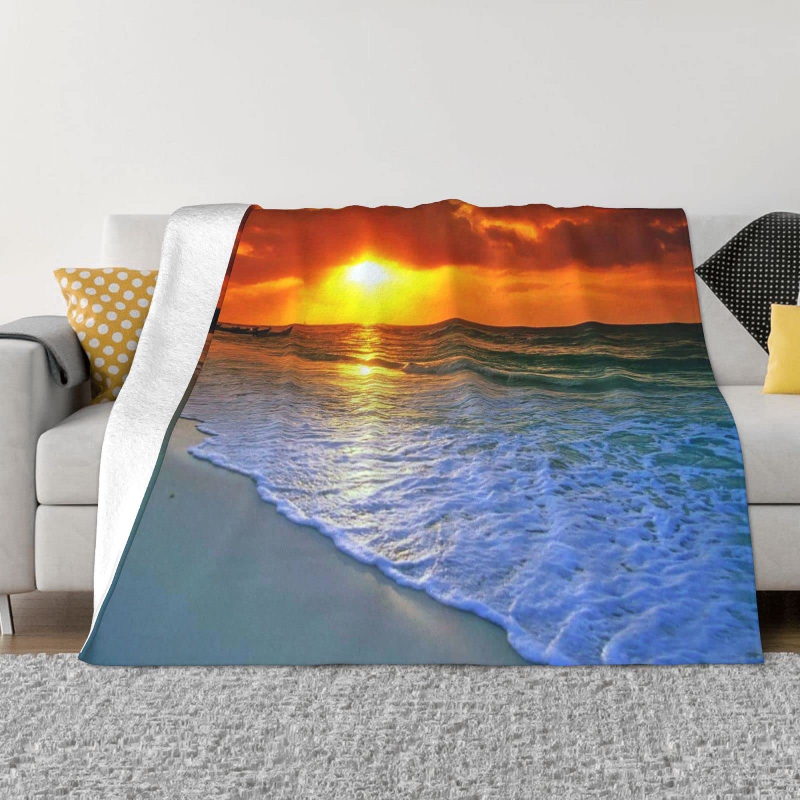 Couverture en polaire pour canapé pour affronter l hiver au chaud dans la chambre