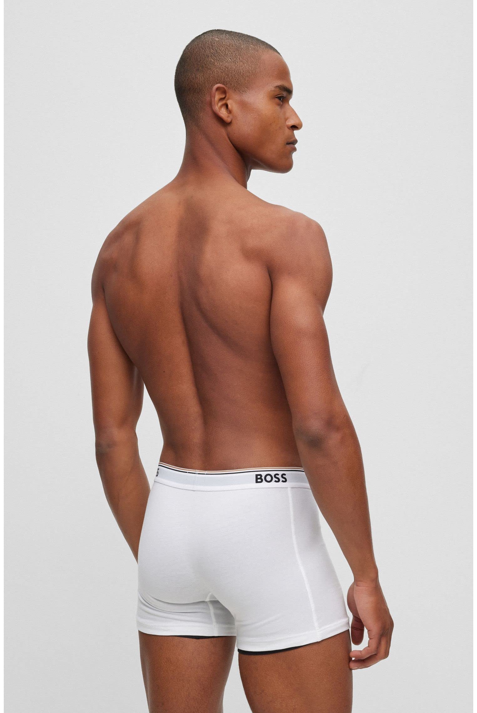 BOSS bokserki męskie, White100, M, 3 pary