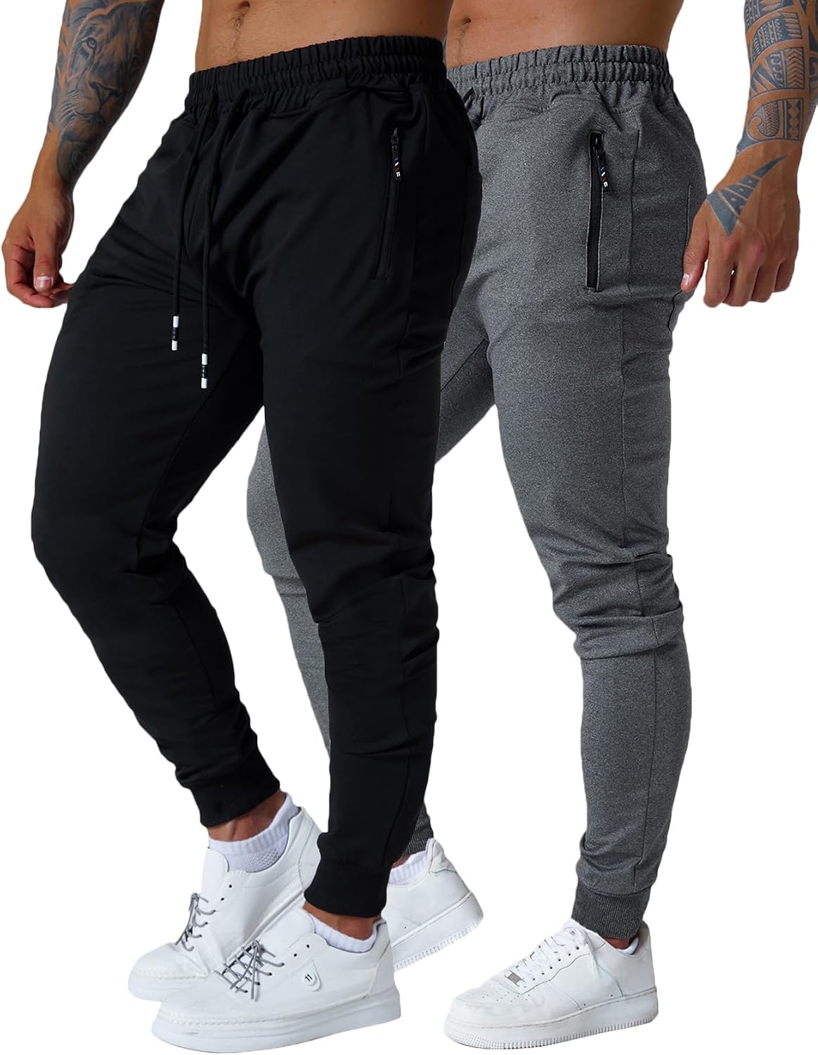 Punwet Mens Jogging Casual Pants Joggers Sweatpants Active Athletic Workout Sweatpants for Men