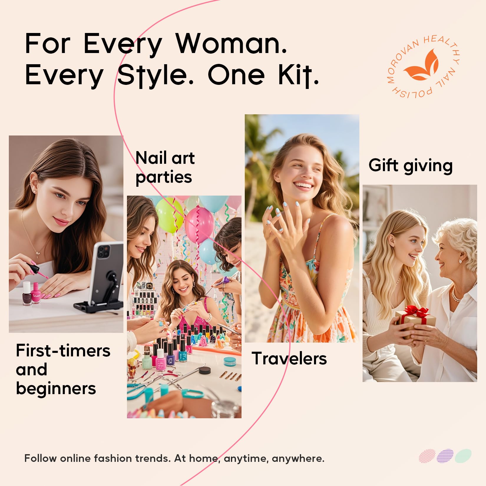 Morovan Poly Gel Nail Kit with Nail Lamp and Manicure Tools