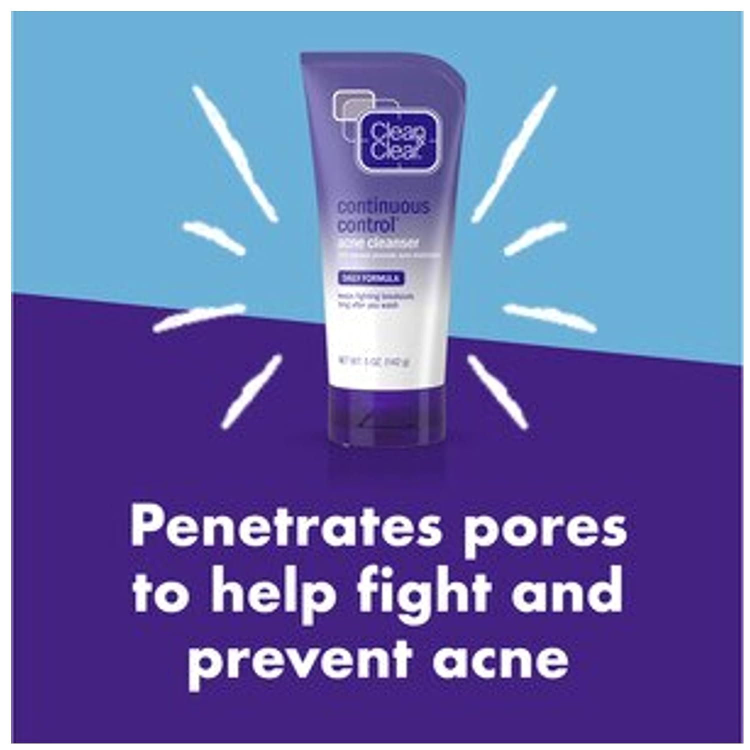 Clean & Clear Cleanser Acne Continuous Control 5 Ounce (148ml) (2 Pack)