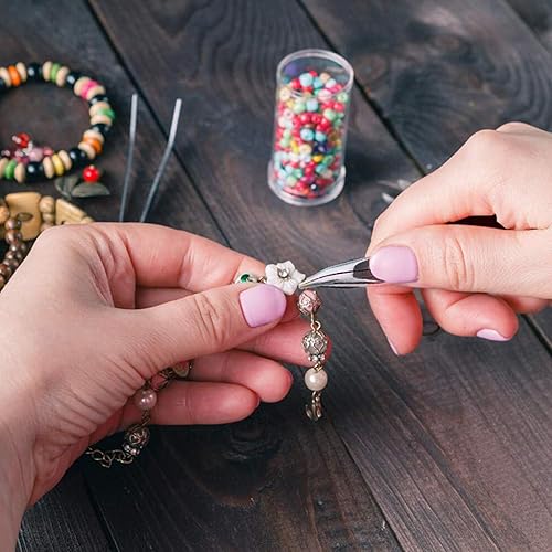 Vista 8 de Anezus 4Pcs Jewelry Pliers Tool Set Includes Needle Nose Pliers, Round Nose Pliers, Wire Cutters and Bent Nose Pliers for Jewelry Beading Repair