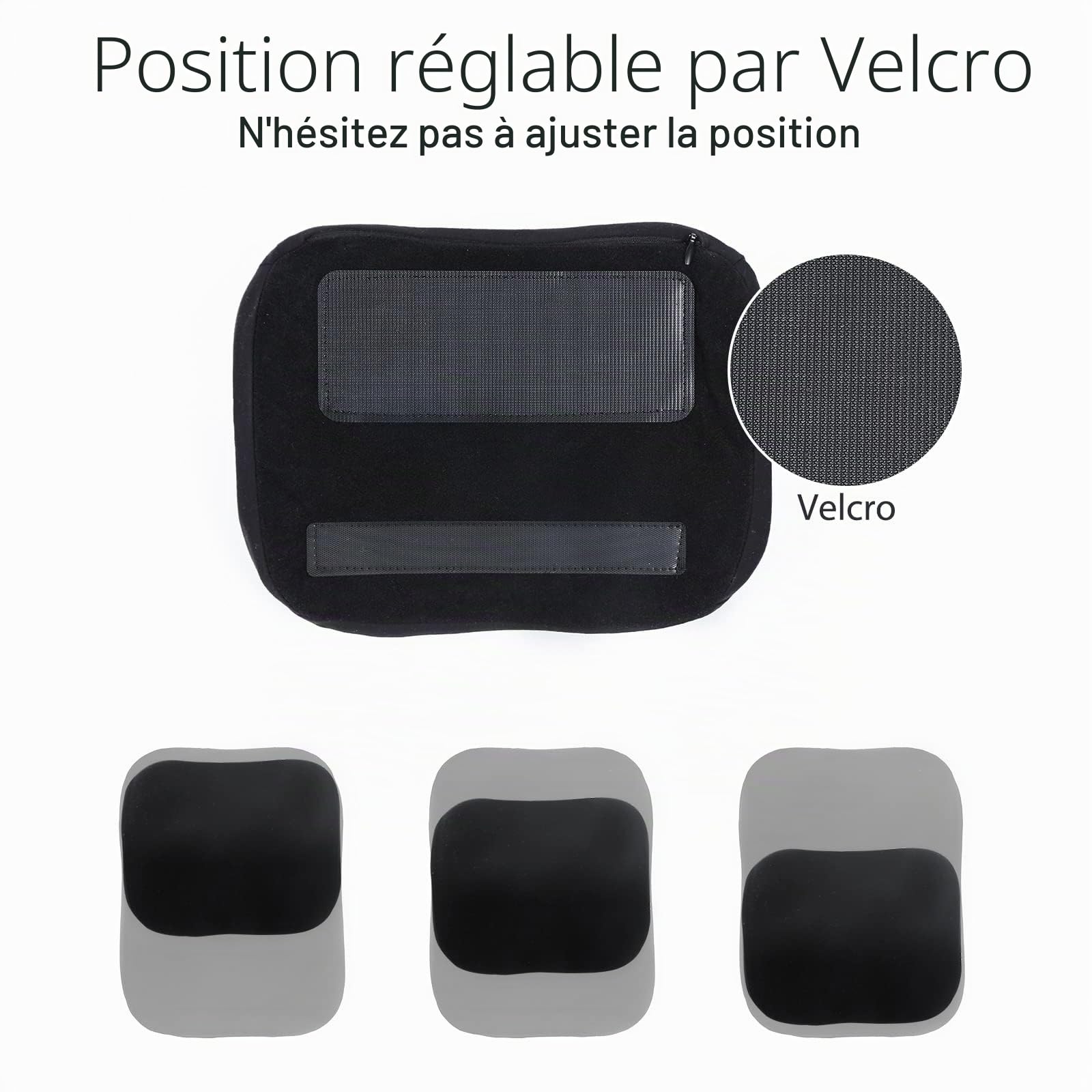 ZATOOTO Coussin Appuie Tete Voiture, Réglable Repose Tete Voiture Cervicales pour Siège de Conduite, Oreillers pour Nuque en Voiture pour Conduite (Noir)