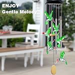 DesGully Chimes de vent,Cummingbird Solar Wind Chimes pour l'extérieur, Tubes d'aluminium Memorial Wind Bell pour Garden / Patio Decor cadeaux d'action de grâce pour maman, femme, Grand-mère Voisins(25 Tonalité profonde de pouce)