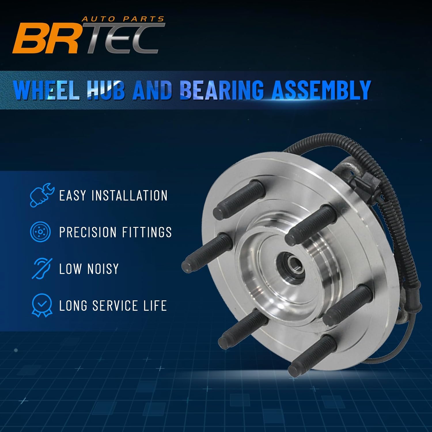 512519 Rear Wheel Bearing and Hub Assembly Fits for 2014-2020 for Mazda 6; 2013-2020 for Mazda CX-5 (FWD), Rear Left/Right Wheel Hub & Bearing Assembly