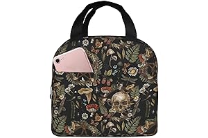 Daisy Butterfly Dragonfly Mushroom Lunch Tote Bag For Women