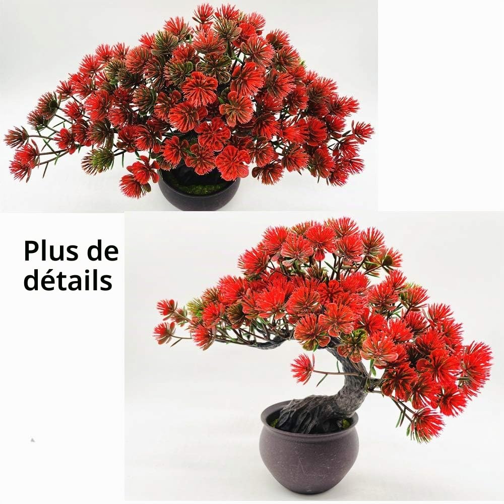 Artificielle Bonsaï Arbre Faux Plante Décoration En Pot-Artificielle Maison Plantes-Japonais Pin Bonsaï Plante 30cm-Arbre artificiel avec vertes pour Bonsaï Décoration Florale de Maison
