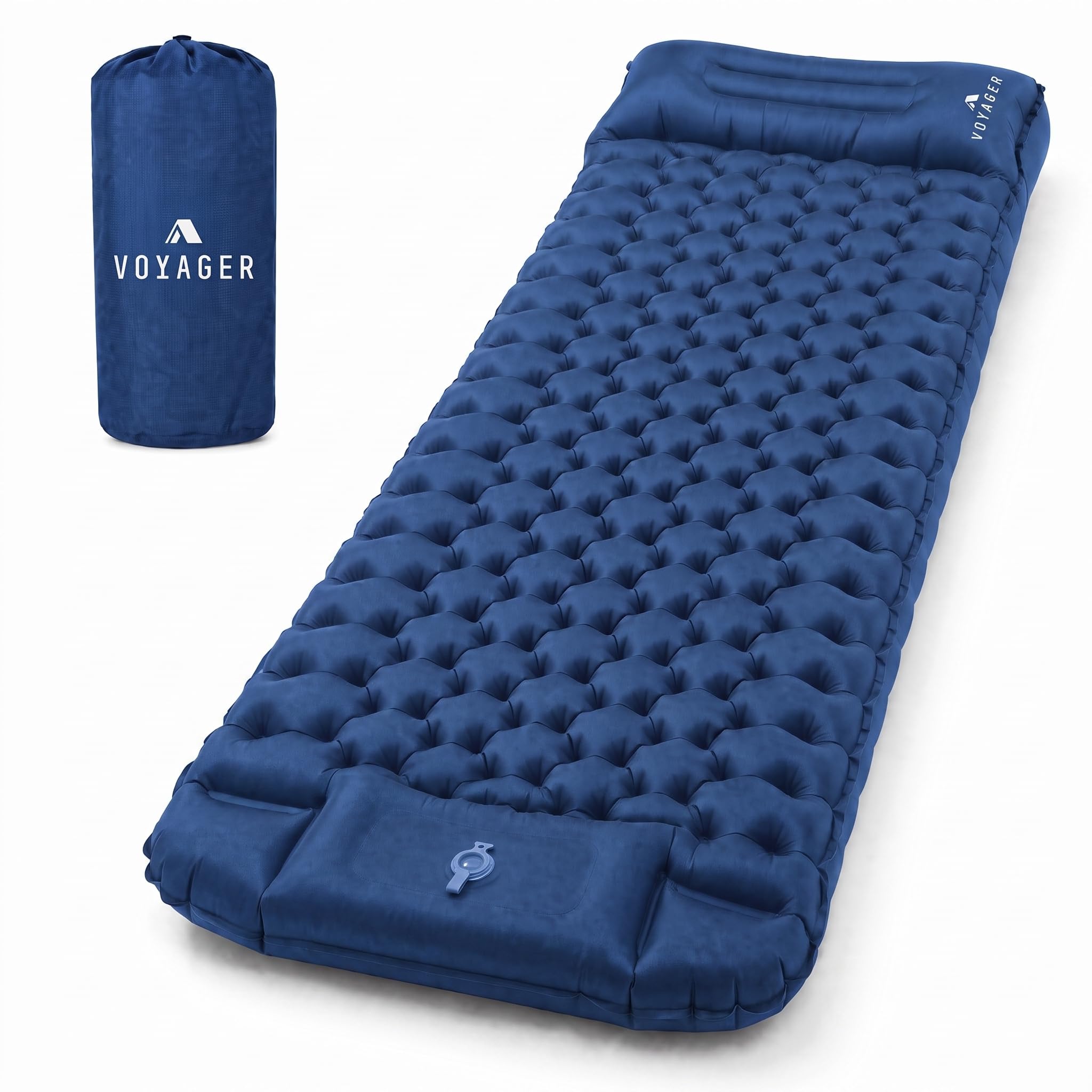 Voyager Single Ultralight Sleeping Pad, Durable 40D Nylon + TPU, Self-Inflating Camping Mat, Compact Inflatable Mattress for Camping, Hiking, Backpacking, Air Mats with Carry Bag, Sleeping Mats-image-25