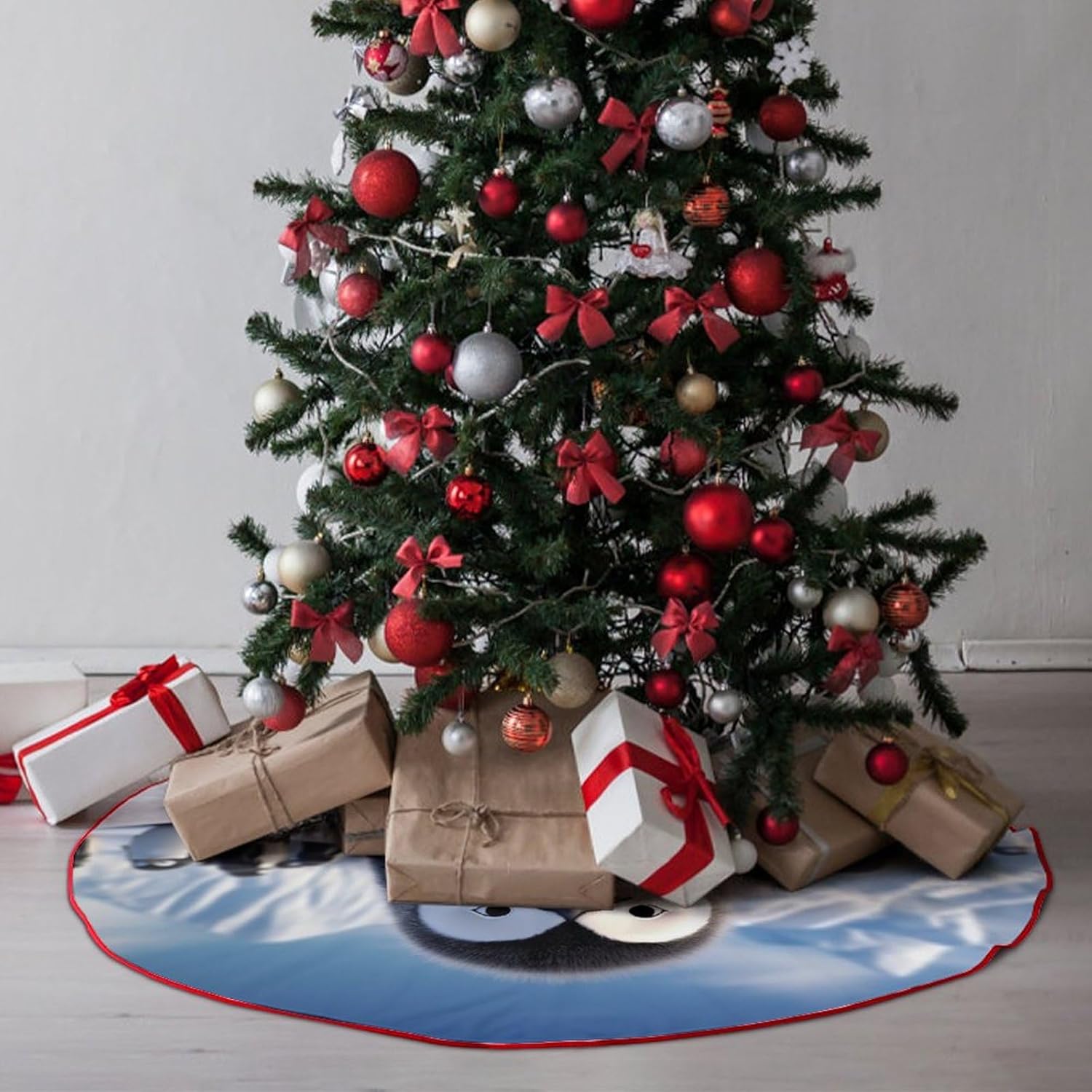 Christmas Tree SkirtCute Penguinclassic Fashion Tree Skirt Painted Multifunctional Christmas Tree Skirt