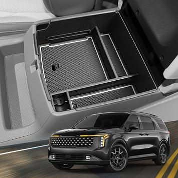 Compatible with 2025 Kia Carnival Center Console Organizer for Kia Carnival 2025 Accessories, Console Tray for 2025 Kia Carnival MPV LX/LX Seat Package/EX/SX/SX Prestige Middle Console Storage Tray