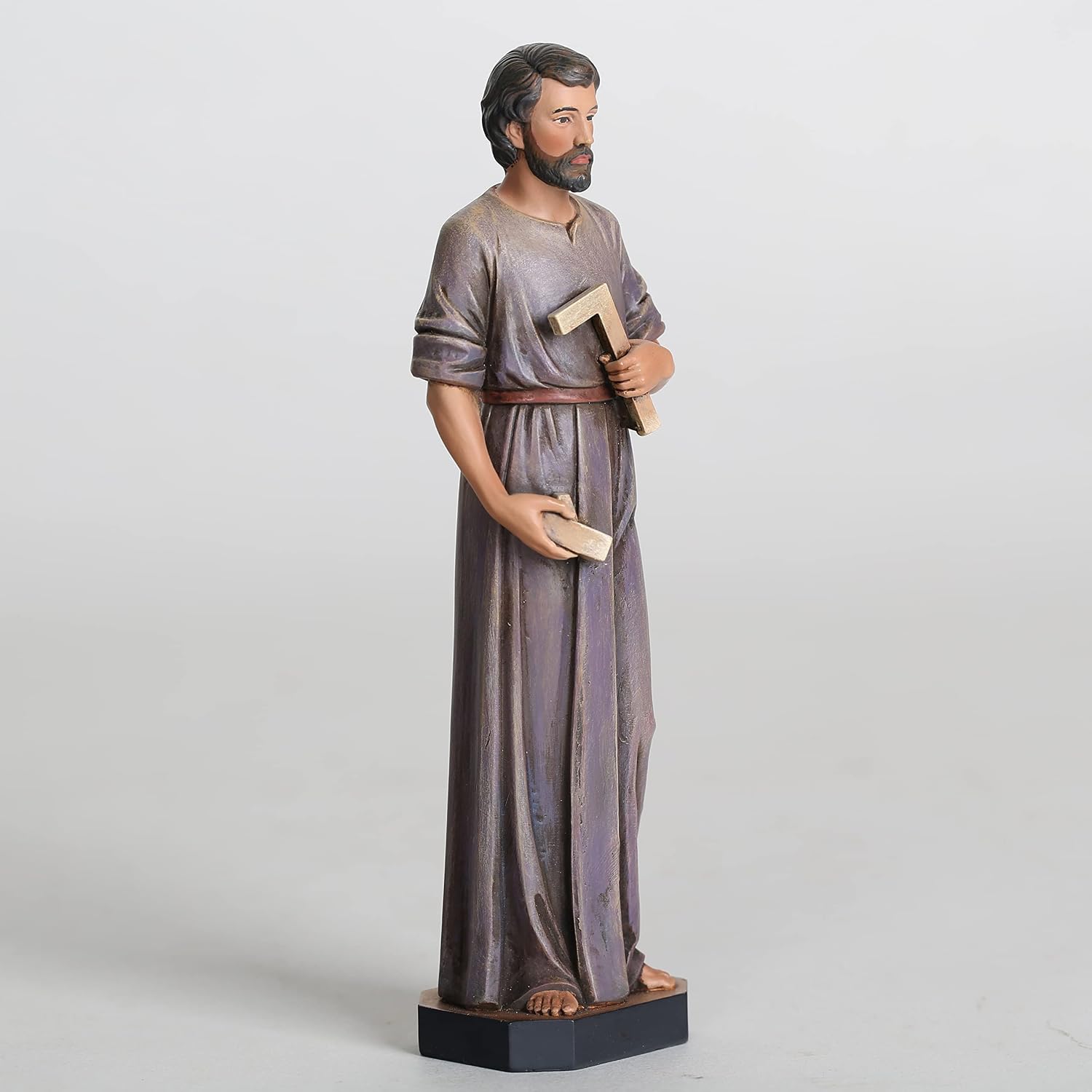 BC Catholic St. Joseph Statue The Worker, 6" H Catholic Saint Figure, Guidance and Protection for Family and Traveler, Religious Gifts for Labour Days, Hand Painted Inspirational Indoor Home Decor