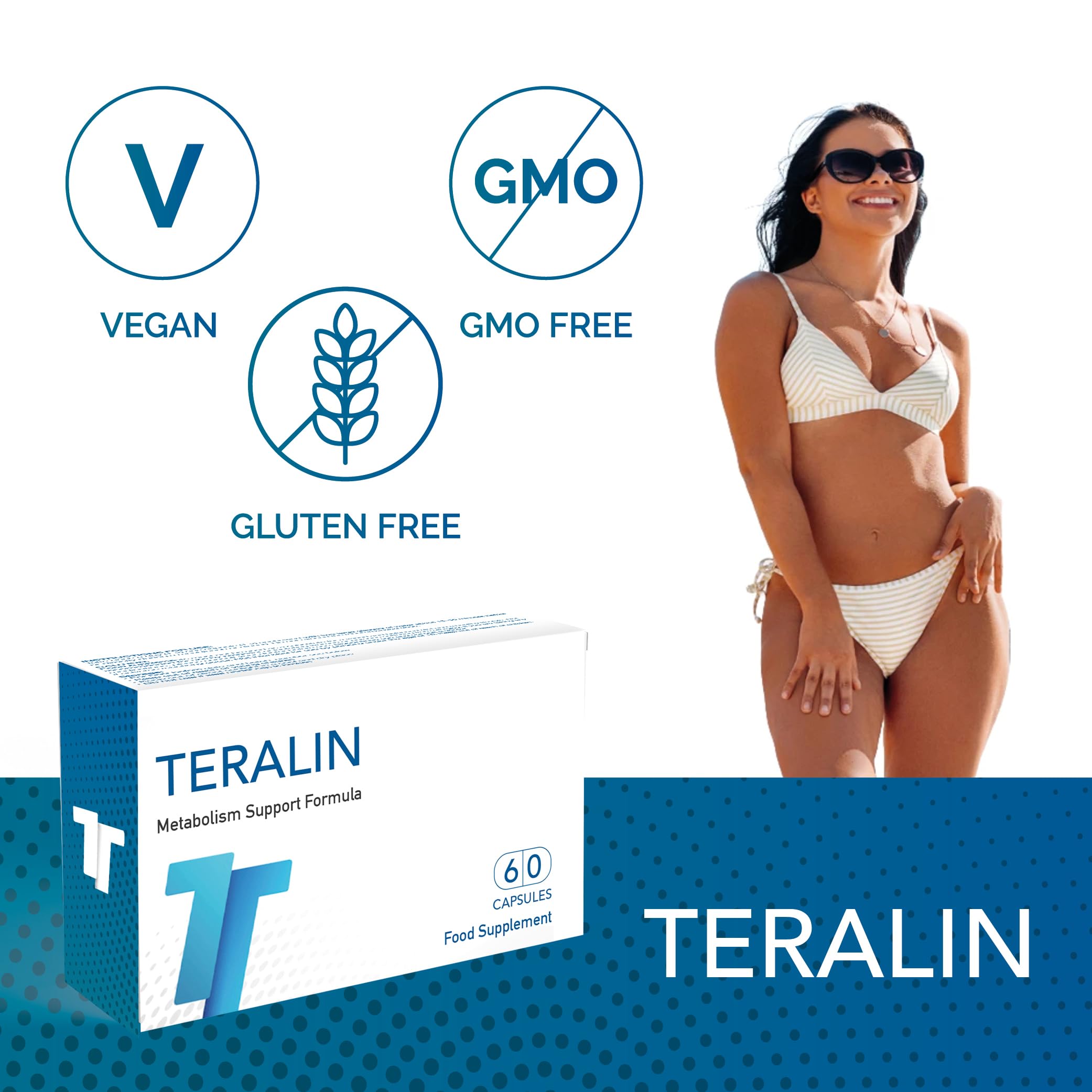 Teralin Stoffwechsel-Unterstützungsformel, 60 Kapseln, vegan und glutenfrei