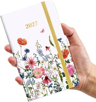 Pocket Planner 2025-2026 - Pocket Calendar 2025-2026,Pocket Planner for Purse, Weekly & Monthly Planner from Jul. 2025 - Jun. 2026, 6.3'' 3.8'', Calendar Planner with Pen Loop - Floral