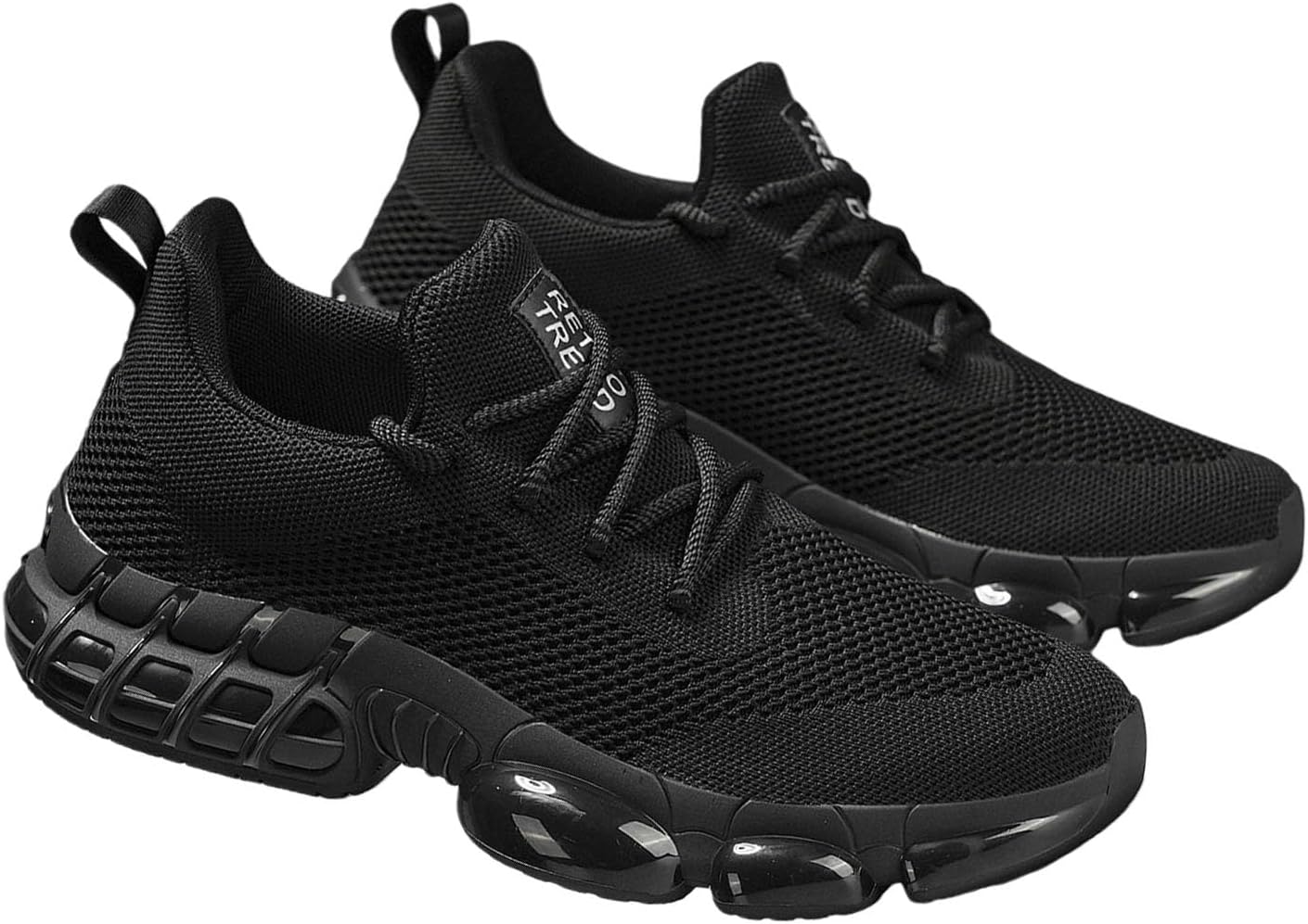 Men's Women's Breathable Mesh Athletic Sneakers Lace-Up Sport Trainers Cushioned Running Shoes Fashion Outside Walking Sneakers Non Slip Workout Casual Shoes