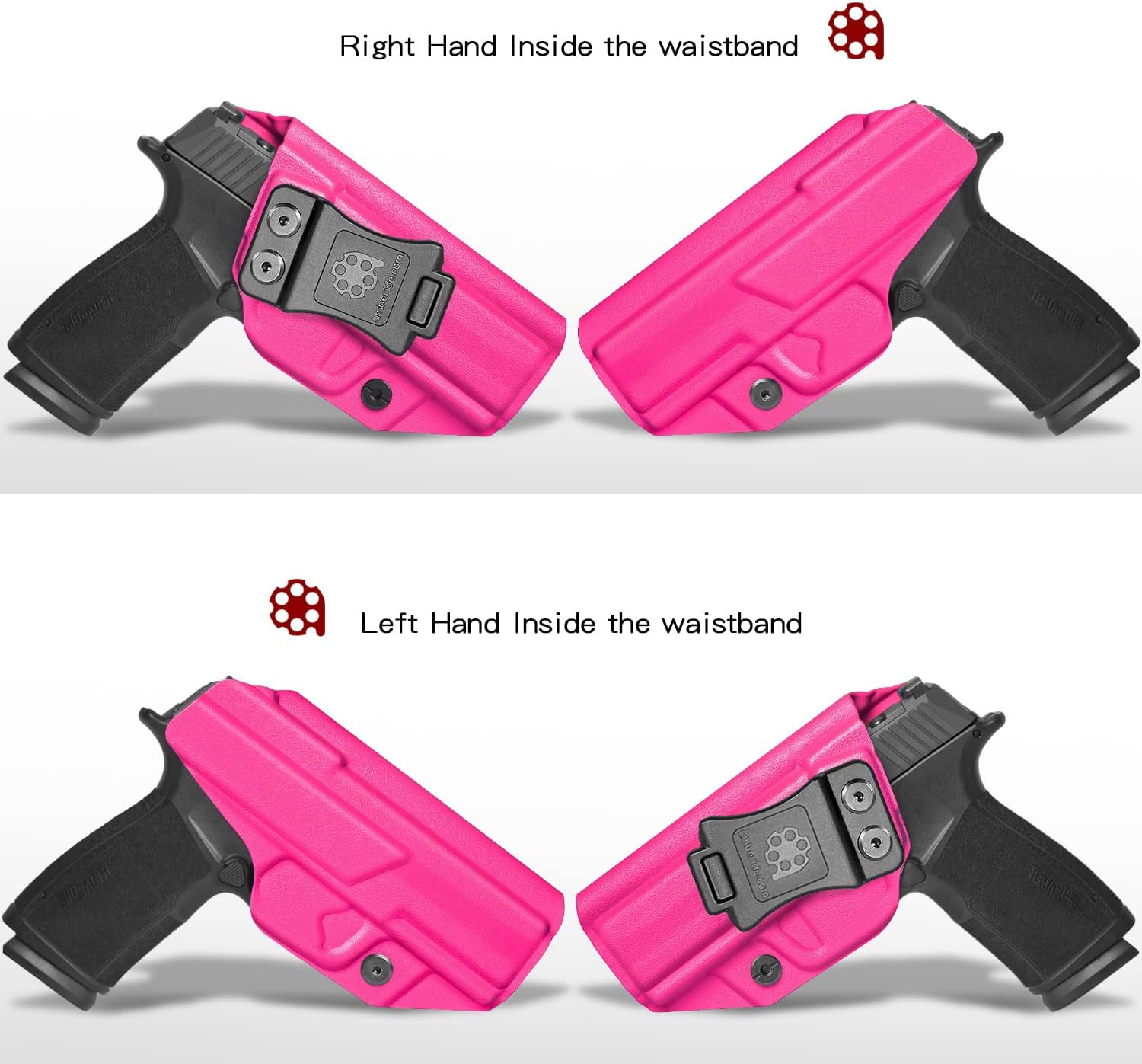 Amberide IWB Kydex Holster for SIG Sauer P365 XMacro, Concealed Carry, MOS and Non-MOS Options Available, Adjustable Cant, Posi-Click Retention, Made in USA
