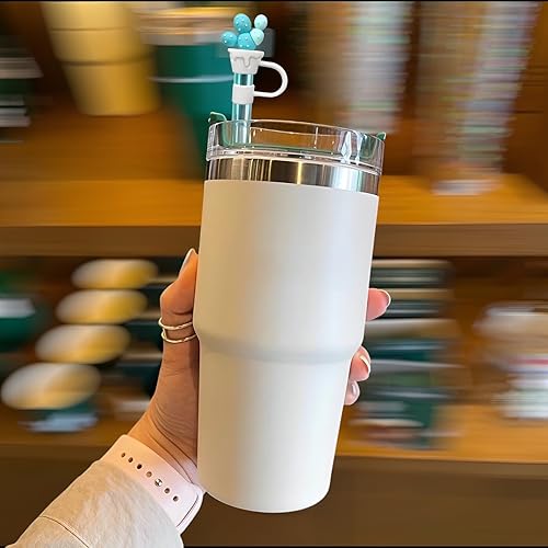 Miniatura 4 de 4 tapas de paja de 0.394 in para vasos, puntas de popote de silicona para popotes Stanley Cup  Accesorios para vasos Stanley Cup